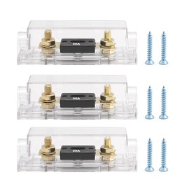 Hoypeyfiy 3 Pack 30 Amp ANL Fuse Box Kit and 30A Fuse Holder for 0/2/4/8 AWG, Suitable for Car Audio Systems, Audio Amplifier and Other High Current Applications