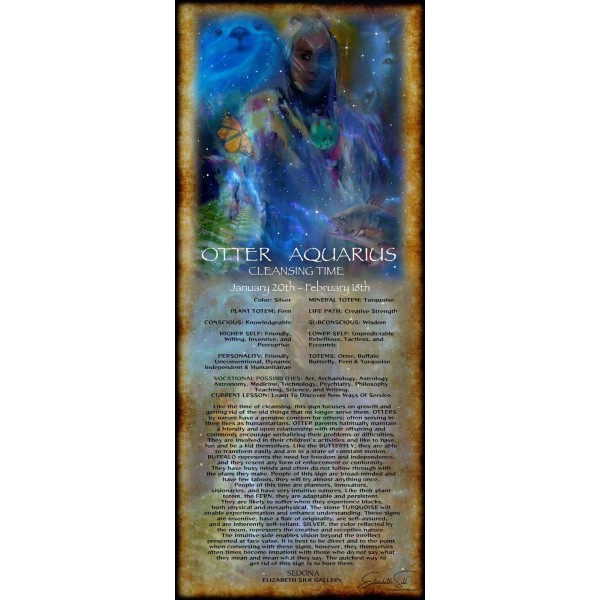 Native American Power Totem Scroll: Otter - Aquarius