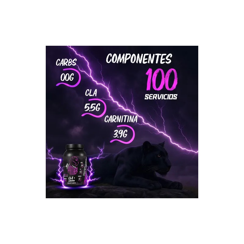 Cla Carnitina Panther Protein 1kg 100 Servicios Sabores