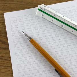 Calligraphy Practice Paper, 4 Line Style 100gsm, A4 Loose-Leaf 20 Sheet Pack