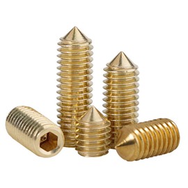 ANSIEDIO Grub Screws Allen Screws Hexagon Socket Grub Screws Brass M5 x 6 mm Pack of 20