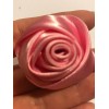 Unbranded Rose Shaped Lapel Stud Pin - Bright Pink Silky
