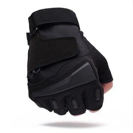 NICEGURDEN Men's Fingerless Breathable Workout Gloves Tactical Combat Shooting Motorcycle Weight Lifting Gloves (M)