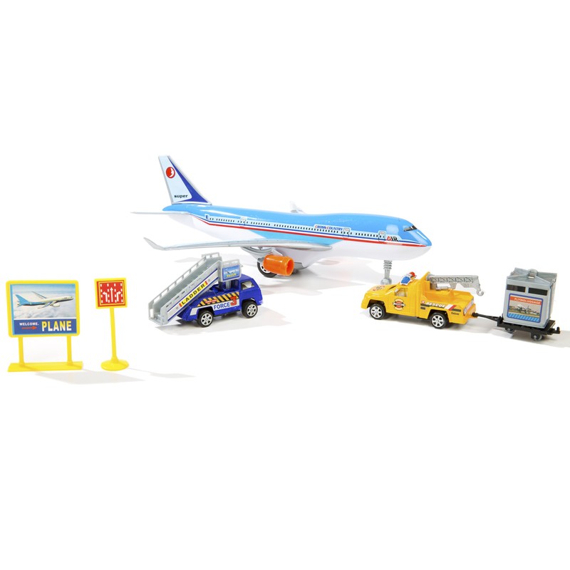 Airport 24 pc. Playset with Vehicles & Accessories