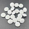 YOOGCORETT 30pcs Ivory Satin Fabric Cloth Covered Buttons with Shank