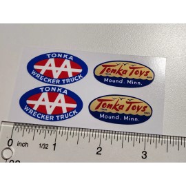Tonka 1957 AA Wrecker Truck/ Tow Truck Stickers And Oval Logo Stickers
