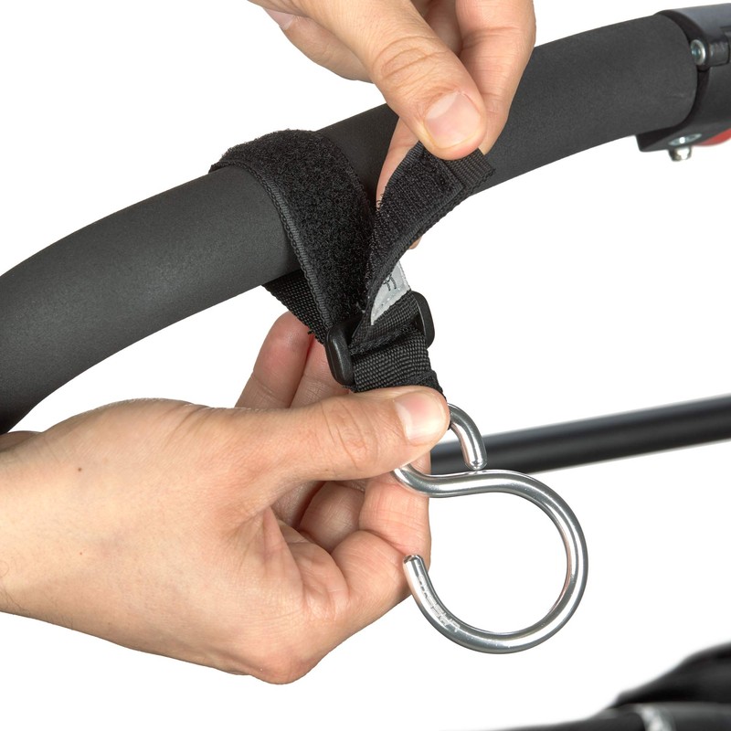LÄSSIG Pushchair Attachment (Pack of 2) Velcro Hook Buggy Hooks