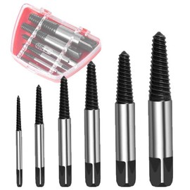 Screw Extractor Screw Extractor Tool Set, Set of 6, Broken Screw and Bolt Removal Tool, High Carbon Steel, Case Included, DIY