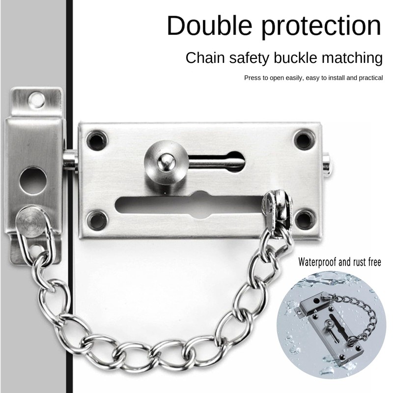 Door Chain Lock Locks Bolt Latch Guard Double Safety Security