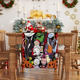 Christmas Table Runner 13x72 Inch Christmas Xmas Winter Holiday Decorations and Supplies for Home Kitchen Dining Room Table Decor