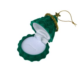 Christmas Jewelry Gifts Boxes, Small Gift Christmas Earring Ring Necklace Box Christmas Tree Pendant Gift Boxes Engagement Trinket Box Gift Packaging Accessories Storage for Festival (Green)