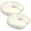 Mixweer 2 Pcs Massage Face Cradle Cover Fleece Massage Table