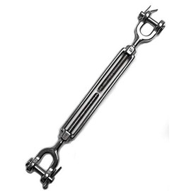 MarineNow 1/4"x4" Jaw Jaw Open Body Marine Turnbuckle 316 Stainless Steel Choose Pack Size 1, 2, 4, or 6 (06-Pack)