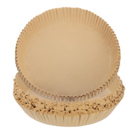 HARFINGTON 200pcs Oil Air Fryer Paper Liners 9.45" Round Disposable Non-stick Air Fryer Paper Liners Silicone Oil Coating for Microwaves Ovens Steaming Baking Roasting Frying Portable