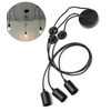 JKLcom 3 Heads Pendant Lamp Lighting Vintage Edison Triple Heads