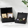 2PCS Rattan Boxes with Lid Decorative Natural Handmade Boho Baskets