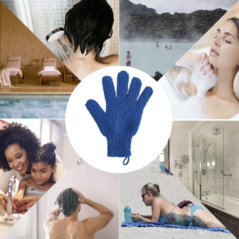CLEEDY Bath Exfoliating Gloves Scrub - 4 pcs (2 Pair)
