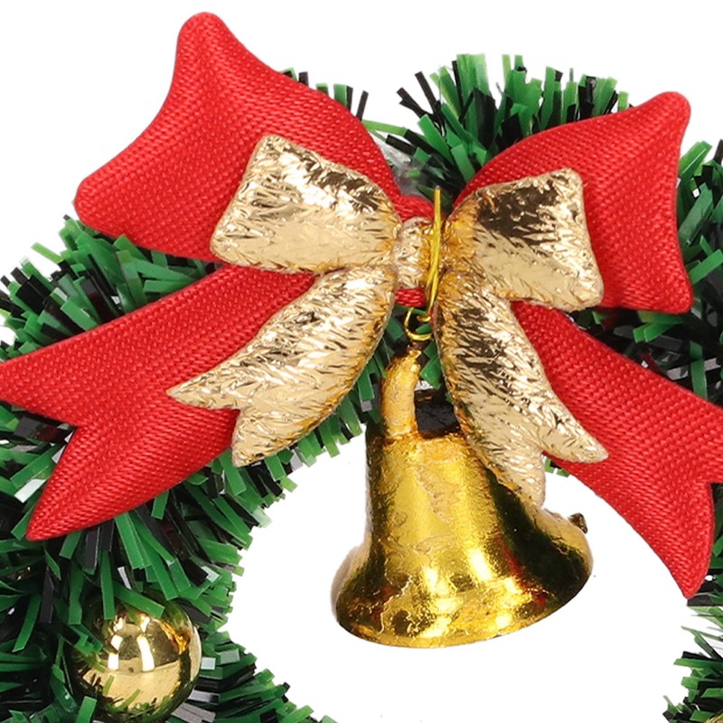 10PCS Dollhouse Christmas Wreaths Simulation Plastic Garland Model for 1/12