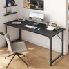 Huuger Computer Desk, 55 Inch Office Desk, Gaming Desk with