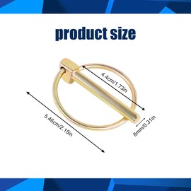 Lyxheth 4PCS Heavy Duty Lynch Pin Assortment Kit, 3 Point Hitch Pins, 5/16 Inch Round Pin Locks Trailer Gate Pin Trailer Coupler Pin Carbon Steel Linch Pins Lock Pin Clips for Trailers Trucks (8*45)