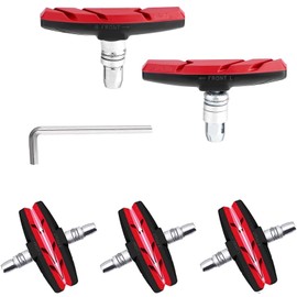 4 Pairs of V-Brake Bicycle Brake Pads - High Quality Brake Pads 70 mm - Compatible with Shimano, Tektro, Avid, Clarks, SRAM - Durable Braking Performance - For City Bike, Trekking Bike & Mountain Bike