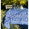 GURU SHOP Hand Printed Tablecloth, Table Runner, Block Print, Boho