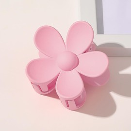 Pink Cute Hair Clip Hair Claw Clips Flower Shaped Plastic Jaw Clips Anti-scratch Smell-less Useful Hold Tightly Flower Claw Clip Hair Accessories