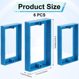 6pcs Electrical Box Extender, 1/2" Single Gang Receptacle Outlet Box Extenders Junction Box Extender for Electrical Box and Electrical Outlet Switches (Blue)