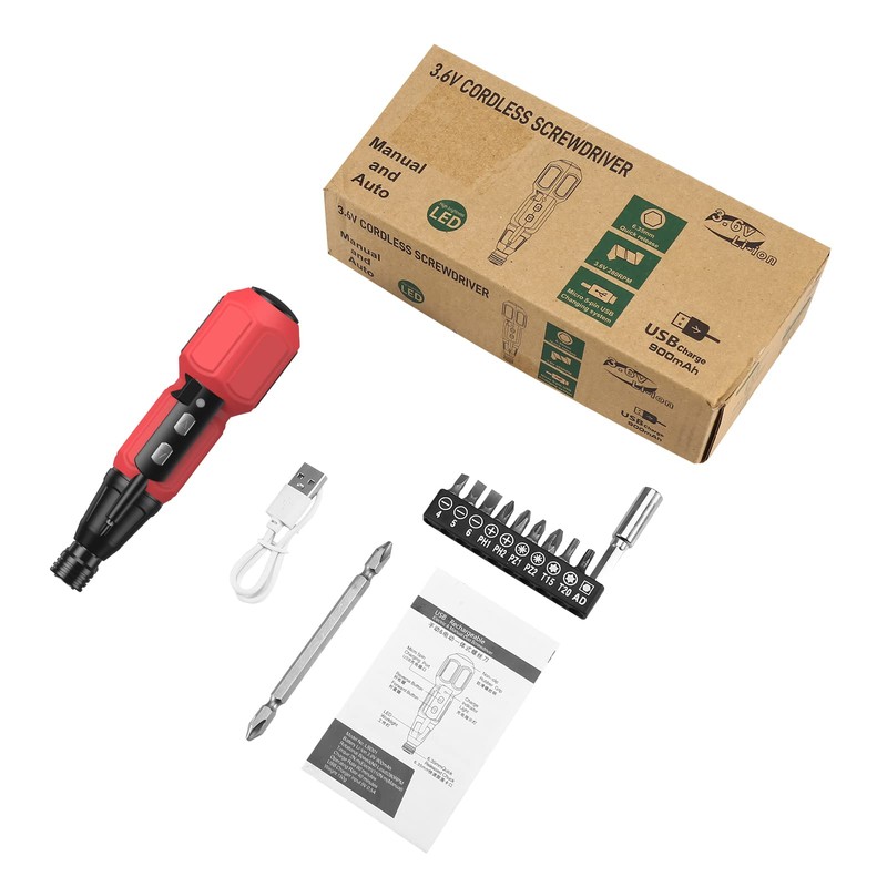 AMIR Cordless Screwdriver, Rechargeable Electric Screwdriver Sets, Portable Automatic Home