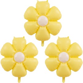 HADCKJA Yellow Daisy Balloons Birthday Party Decorations Flower Daisy Balloons Shower Party Retro Hippie Engagement Wedding Boho Party Supplies Decorations Favors Decor Balloons Party Sets-3 PCS