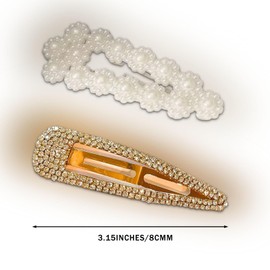 4PCS Rhinestone Hair Clips,Rhinestone Snap Hair Clip,Hair Barrettes,Metal Snap Hair Clips,Bling Crystal Hair Barrettes,Duckbill Hair Pin,Hairpins,Shining Snap Hair Clip,for Women,Headwear