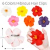 6Pcs Hawaiian Flower Hair Clips for Women 3.5 Inch Artificial