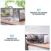 Aemygo 4 Sided Splatter Guard, Foldable Stainless Steel Grease Splatter