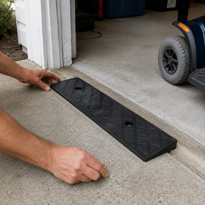 Kerb Ramp for Cars, Bikes & Wheelchairs – Non-Slip Plastic