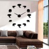 Unique Elephant Animal Shape Wall Clock DIY Acrylic Mirror Hanging