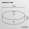 LEDSone 100mm Black Ceiling Rose Pendant Lamp with Cable Handle
