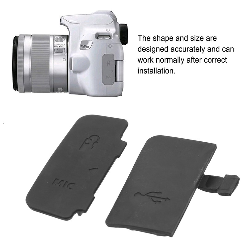 2PCS Digital Camera MIC Interface Door Cover Rubber Camera Repair