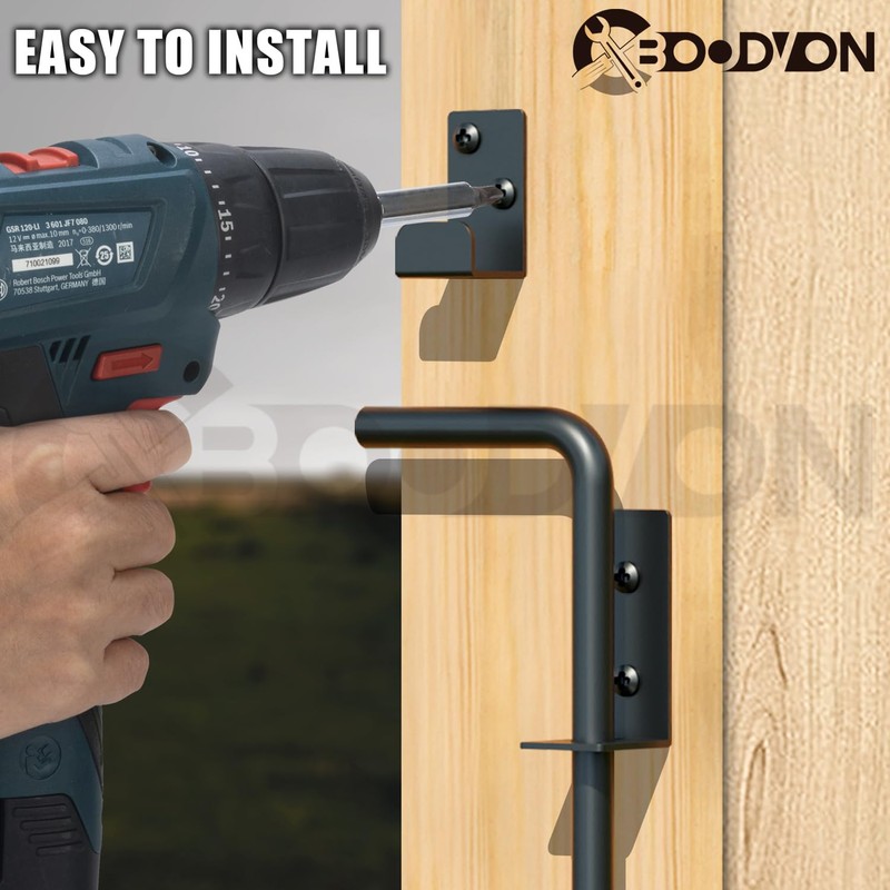 24" Cane Bolt Gate Drop Rod Heavy Duty Gate Hardware,