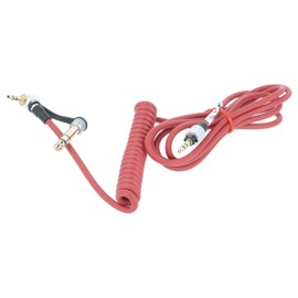 vhbw Audio AUX Cable Compatible with Monster Beats by Dr. Dre Solo HD, Solo RED Headphones - Audio Cable 3.5 mm Jack Plug to 6.3 mm, 150 cm Red