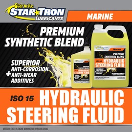 STAR BRITE Star Tron Premium Synthetic Blend Hydraulic Steering Fluid, ISO 15, Marine-Grade