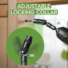 Litorange 2 Pcs Magnetic Pivot Drill Bit Holder,1/4" Hex Pivoting bit Holder, 20 Degree Rotary Quick Release Drill Extension Screwdriver Bit Holder for Narrow Spaces or Corners