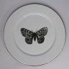 Esmalte Morillas Plato En Peltre Con Diseño De Mariposa De