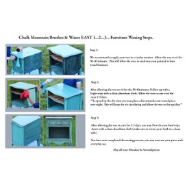 Chalk Mountain Brushes 4 pack All Natural Furniture Finishing Wax Kit (4Pack Antiquing Kit)