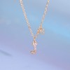 MJartoria Dainty Initial Necklace Butterfly Pendant Necklace, 14K Gold Plated