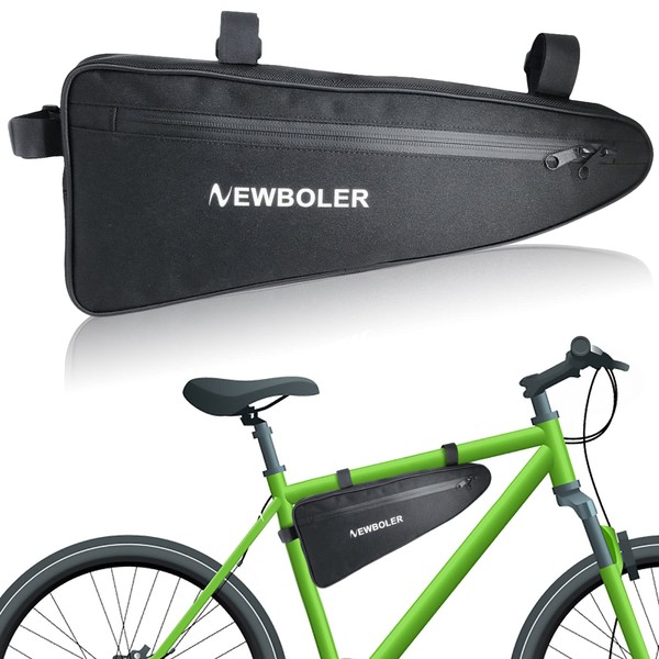 Kytpyi Bicycle Bag, Bicycle Frame Bag, Triangular Frame Bag Large Capacity 2L, Saddle Bag Front Tube Waterproof Bicycle Triangular Bag for Mountain Bikes Road Bikes