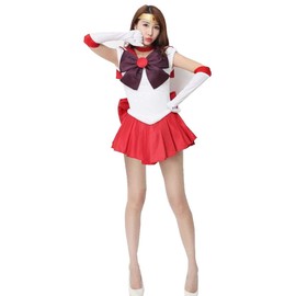 OURCOSPLAY Women's Hino Rei Cosplay Costume 6 Pcs Set (Women US S/CN M)