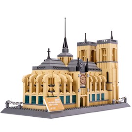 Hallisun Notre Dame de Paris Building Blocks Set, World Famous History Architectural Model Kit, French Landmark Collection Set for Adults Kids 8+, Gift & Office Home Décor, 1382 PCS