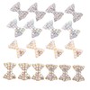 Healeved 50pcs Nail Art Bow Tie Charms Rhinestone Nail Decoration