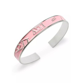 Delta Sigma Pi Bangle Cuff Bracelet (Pink)| DSP-Accessorie