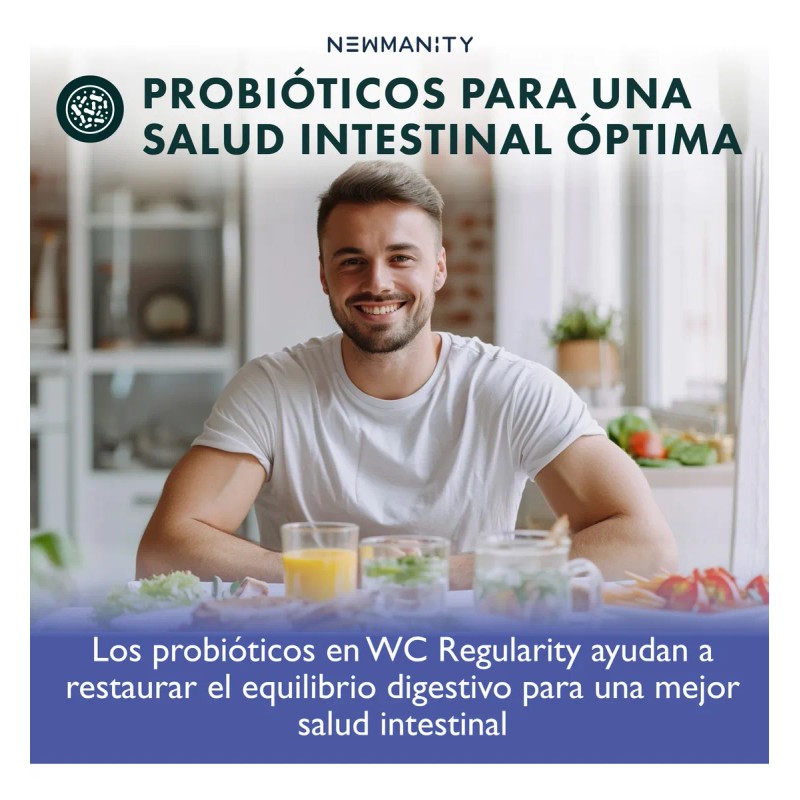 Wc Regularity Laxante Natural Probioticos Newmanity 300 Caps Sabor Sin